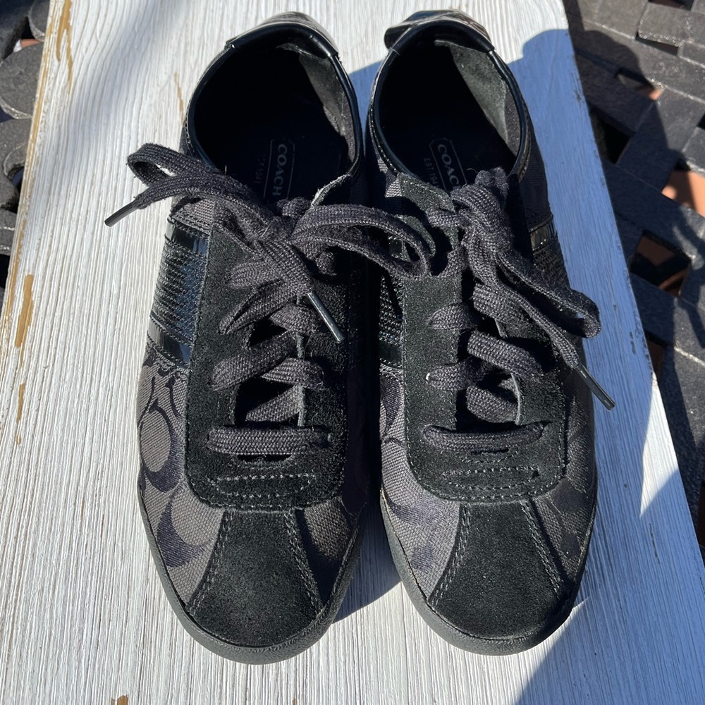 Barely worn black coach shoes.